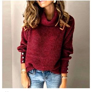 Womens turtleneck/cowl neck sweater, size xL